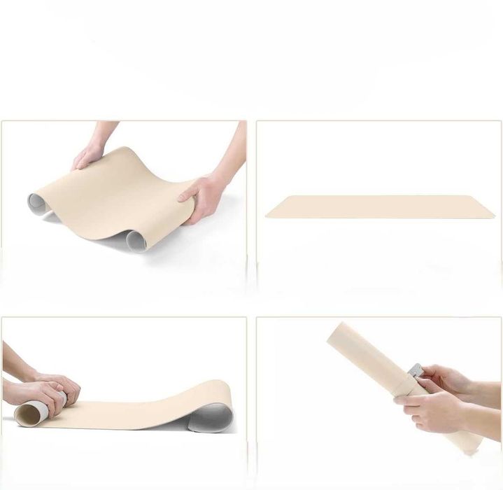 Podkładka pod mysz i laptop YSAGi 80x40 cm beżowa skóra