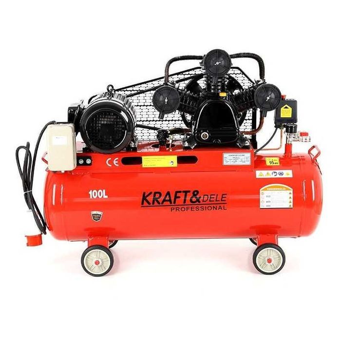 KRAFT&DELE Sprężarka Kompresor 100l 5,6KM 400V 3 Tłoki KD1477