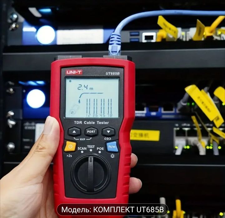 Професійний TDR кабельний тестер UNI-T UT685B KIT (PoE, трасошукач)