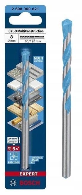 Wiertło Expert Multiconstruction Cyl-9 8, 80, 120Mm Bosch