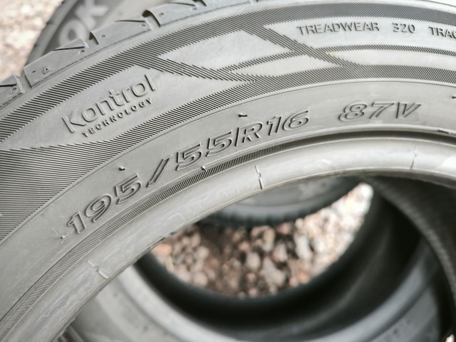 Opony letnie Hankook 195/55R16. 7 mm