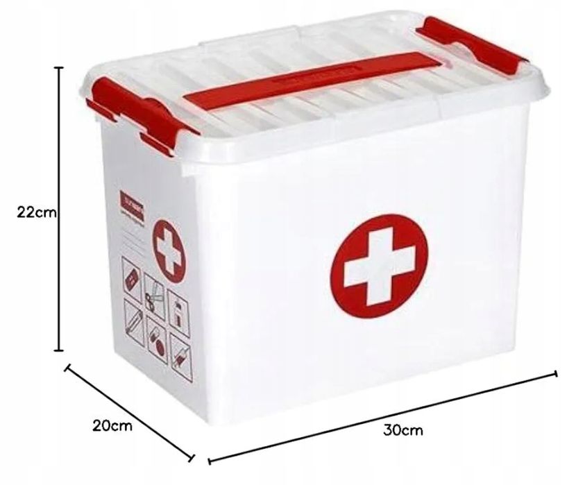 outlet organizer na leki pierwsza pomoc 5 przegródek 9l opis