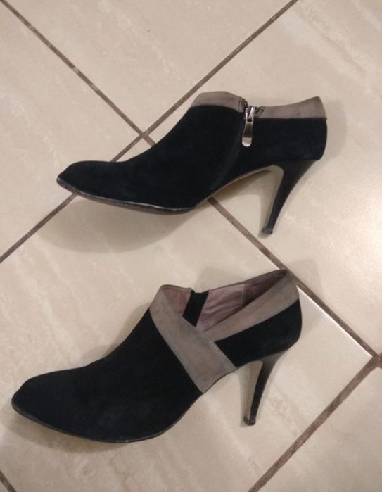 Туфли ботильоны ботинки из натуральной замшы Monarch на шпильке р.39.