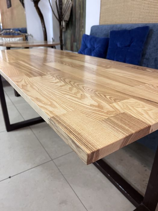 Стол лофт Дерев’яна столешниця Стіл обідній