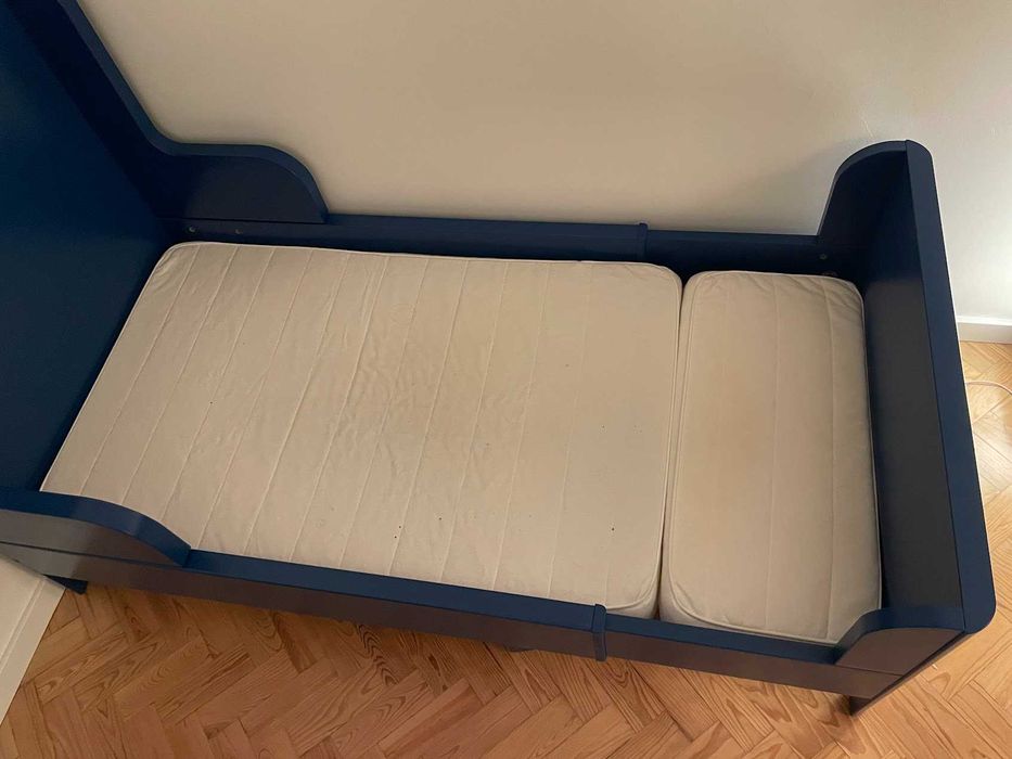 BUSUNGE Cama de criança extensível IKEA 80x200 cm + conjunto colchão