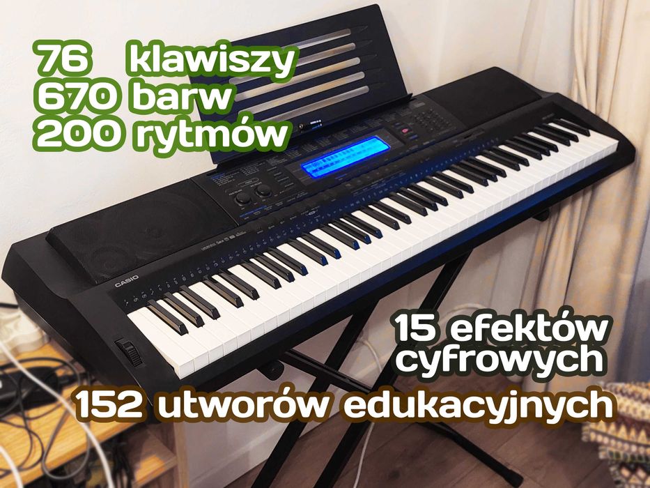 Keyboard Casio WK-500 | 76 klawiszy | Statyw + Gratisy | Stan Idealny | Syntezator | Fortepian elektryczny pianino