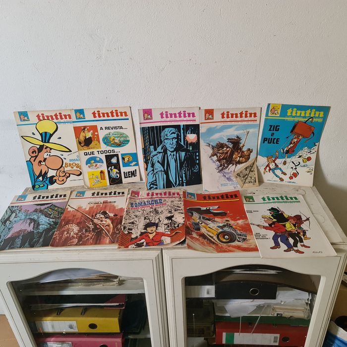 Varias  bandas desenhadas tim tim  em revistas
