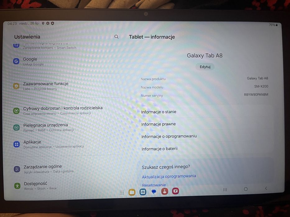 Tablet Samsung Galaxy A8