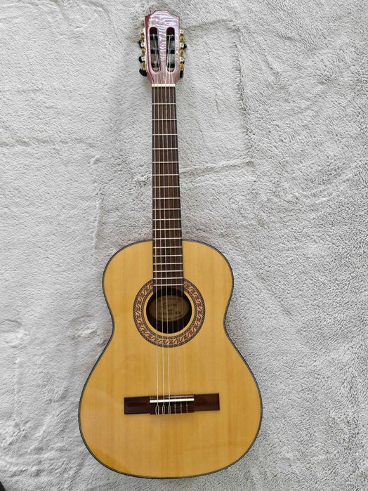 Gitara klasyczna EverPlay ZEBRANO 3/4 + futerał + kapodaster - stan idealny, jak nowa