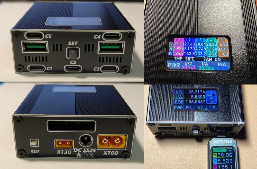 Модули зарядки: QC4+ PD3.0 - 100-300W/ SVOOC 65W  PD3.0-3.1 140W