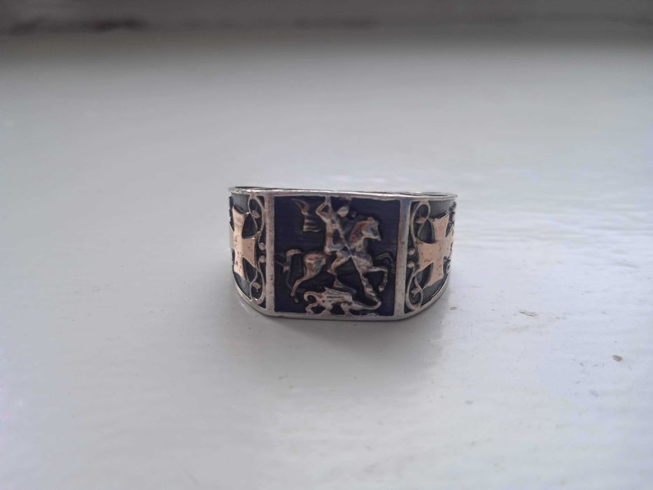 Серебряное кольцо печатка