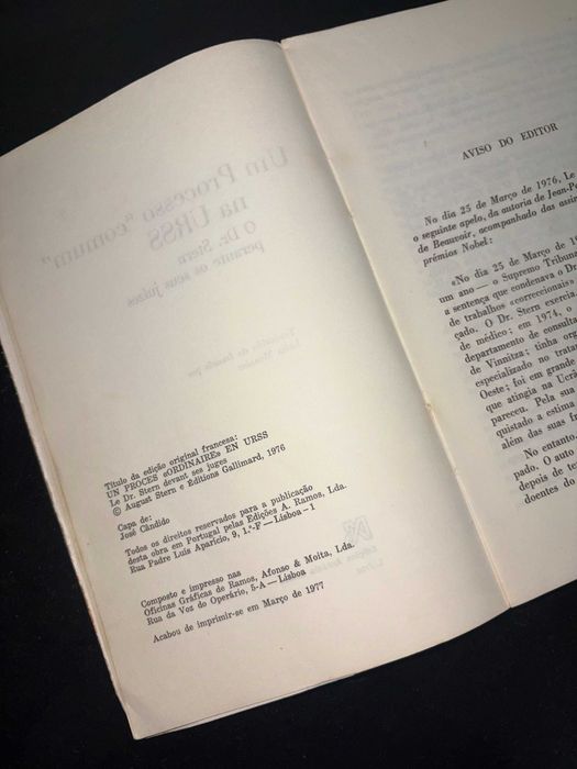 Livro “Um Processo Comum na URSS” – 1977