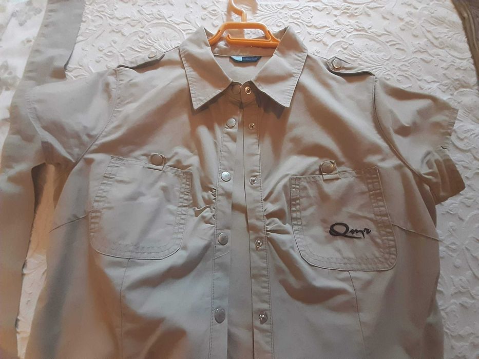 Vestido 100 por cento algodão, caqui, Quebramar, como novo