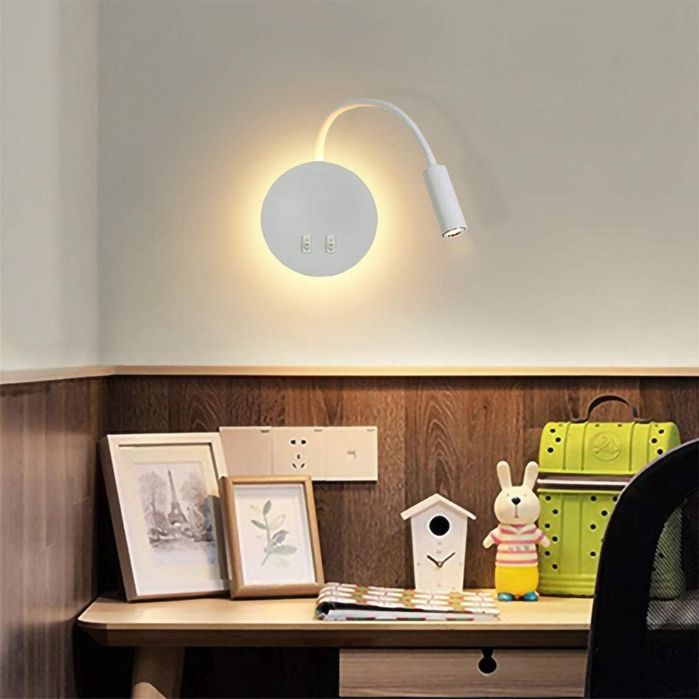 Candeeiro de cabeceira LED flexivel