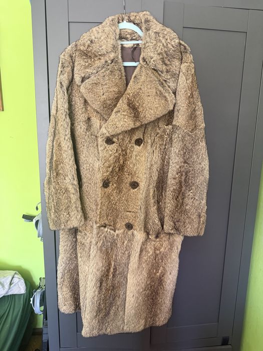 Futro męskie naturalne dwurzędowe