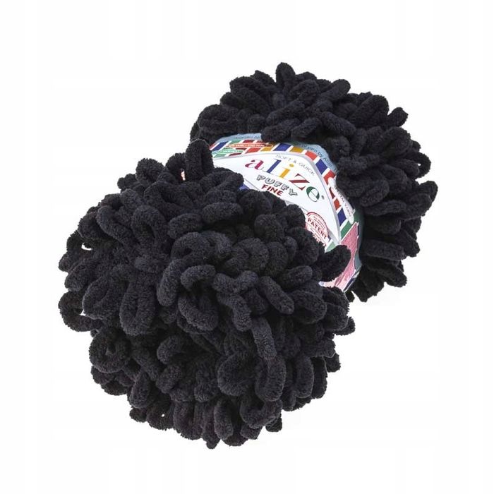Włóczka dziecięca Alize Puffy Fine nr 60 czarny
