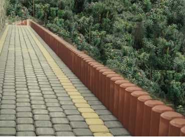 Palisada betonowa szara wysokość 40 cm fi 11