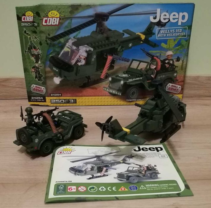Cobi Jeep Willys MB z helikopterem (24254)