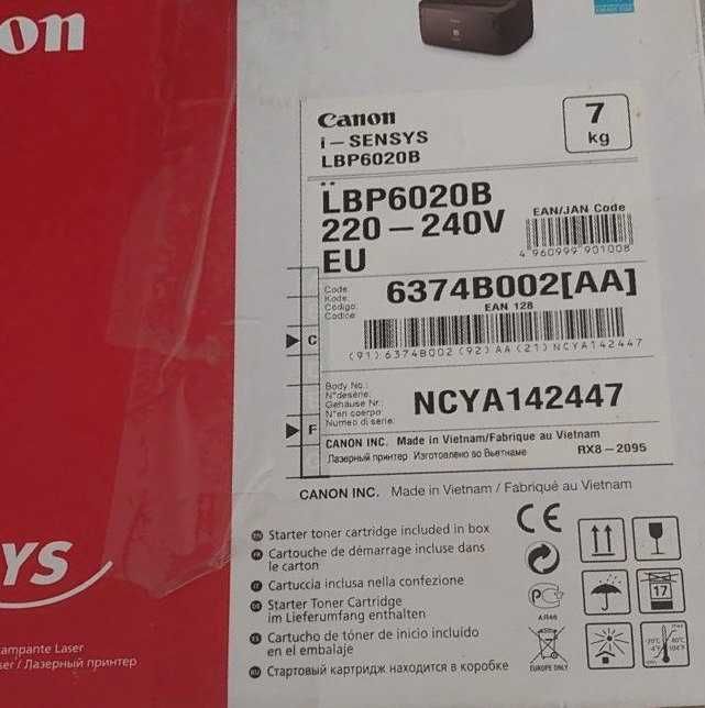 Лазерний принтер Canon i-SENSYS LBP6020B