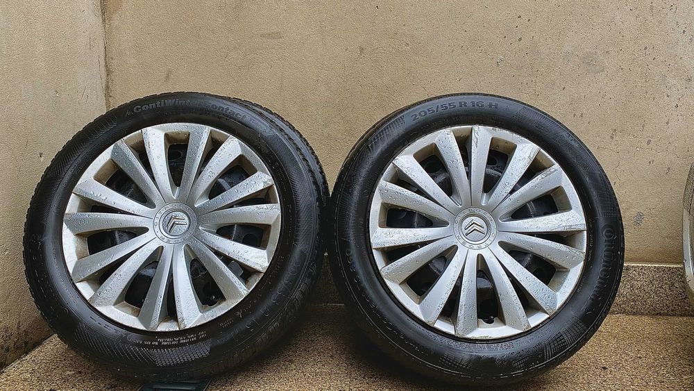 Jantes de ferro com tampões Citroen (205/55 R16 H) x4 (negociável)