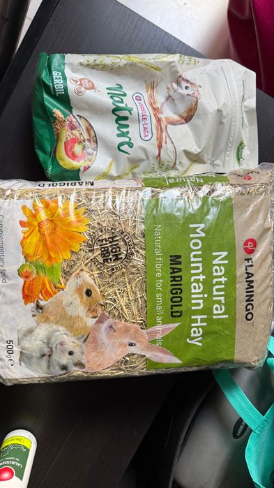 Gaiola para girbilos com acessório e comida