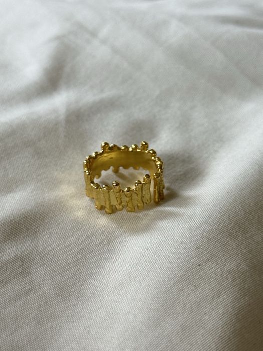 Pierścionek w kolorze złotym ring gold vintage 2000s