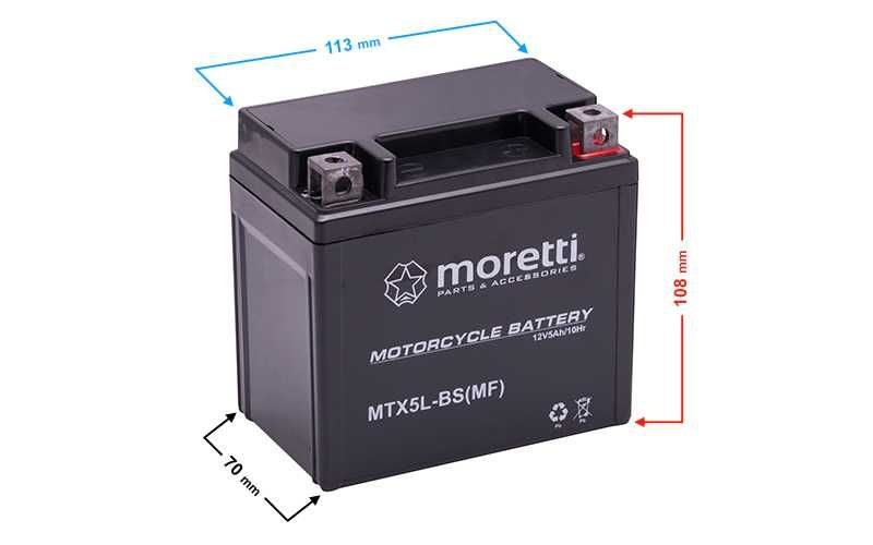 Akumulator Moretti AGM (Gel) MTX5L-BS