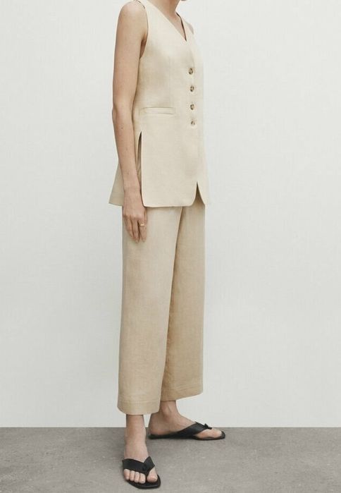 Massimo dutti костюм льон