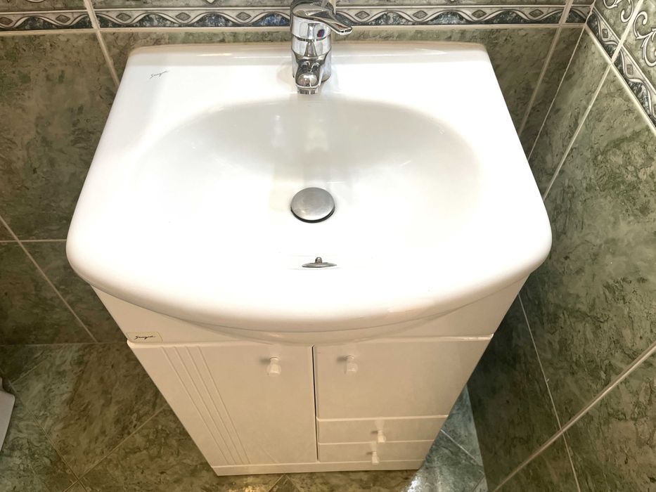 Móvel WC com Lavatório e Espelho (L50cm)