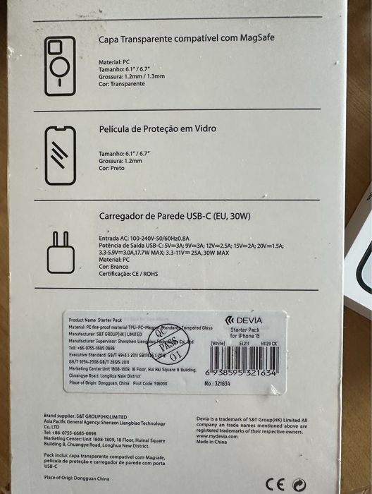 iPhone 15 (novo) c/ starter pack