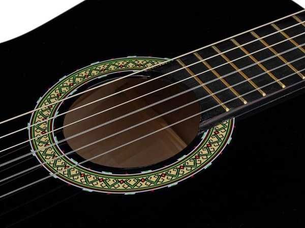 Gitara klasyczna MARTINEZ MTC-080 B 4/4 BLACK + pokrowiec + tuner+3 kostki