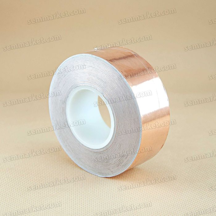 Медная фольга с клеем длина 20 метров медный скотч лента