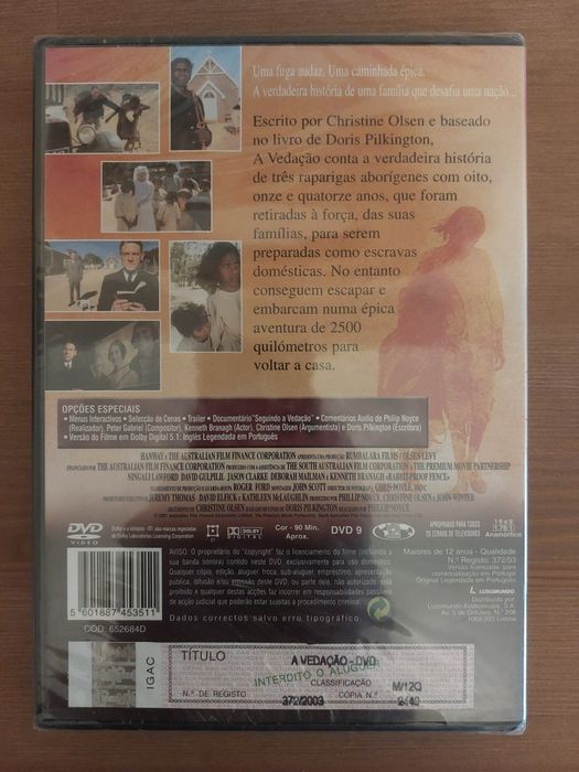 DVD NOVO e SELADO - " A Vedação " (2002)