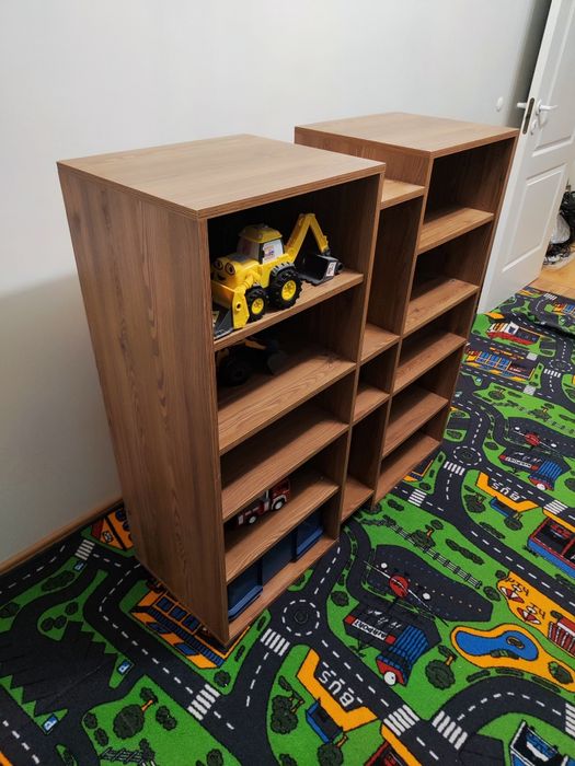 2 regały Black Red White solidne na książki zabawki