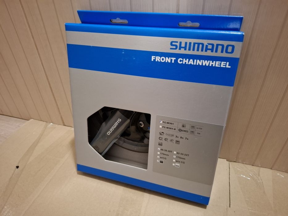 ВЕЛОсипедные шатуны разборные 48/38/28T Shimano ACERA FC-M361 Оригинал