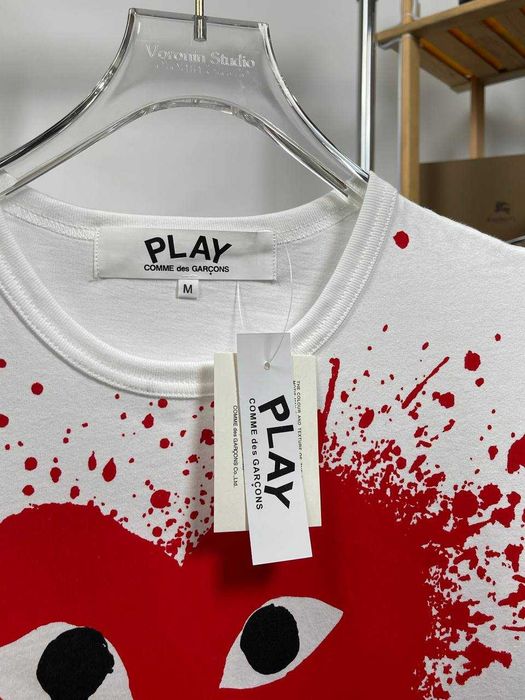 Футболка Comme Des Garcons | Бавовняна Футболка CDG | Тішка З Сердем
