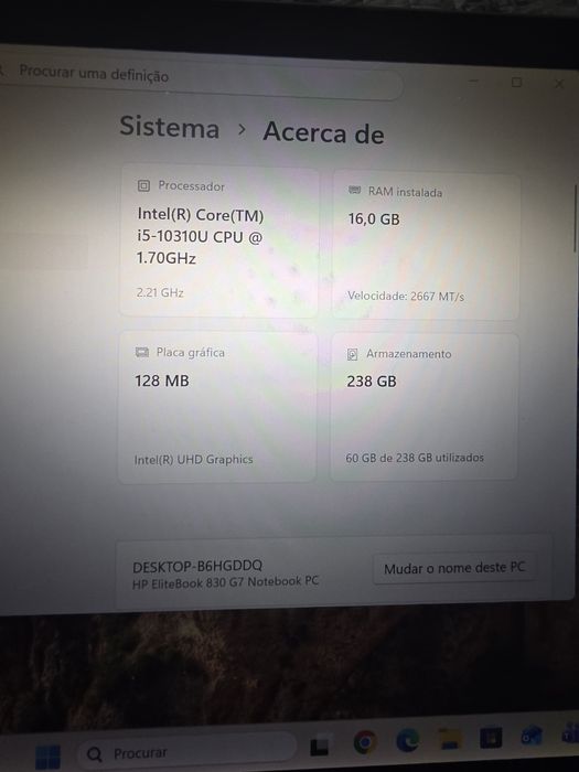 Hp Elitebook 830 G7 - I5 10310u,16Gb Ram,Nvme 256gb,13.3" Fhd