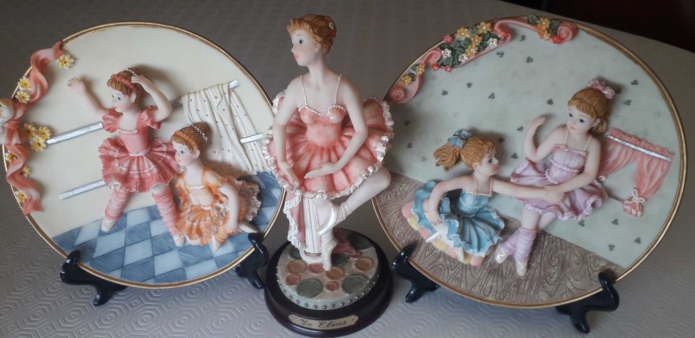 Peças decorativas para sala Bailarinas  em tons cor de rosa