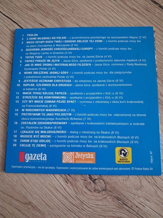 Płyta CD słowo papieża