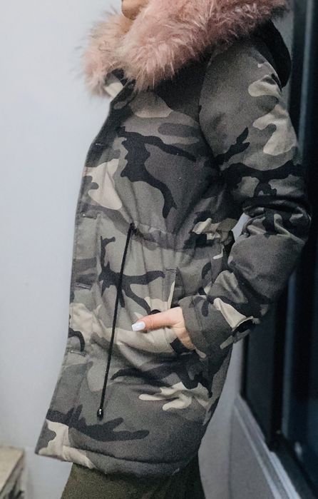 Płaszcz zimowy moro MAMA and CÓRKA x2