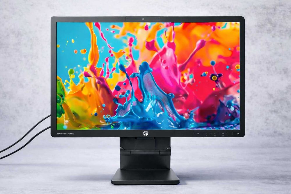 Монітор 21.5" HP EliteDisplay E221c 1920x1080 (16:9) IPS 8bit sRGB 99% вбудовані динаміки 2х1W Веб-камера 720p (є кількість) + Гарантія 12 місяців
