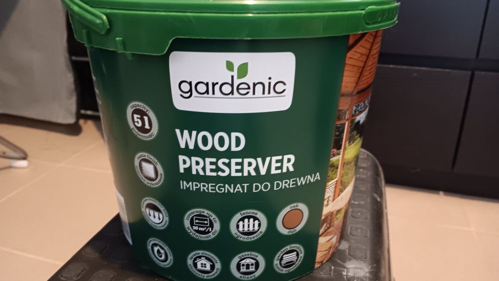 Impregnat do drewna Gardenic ,dąb, 5 L.