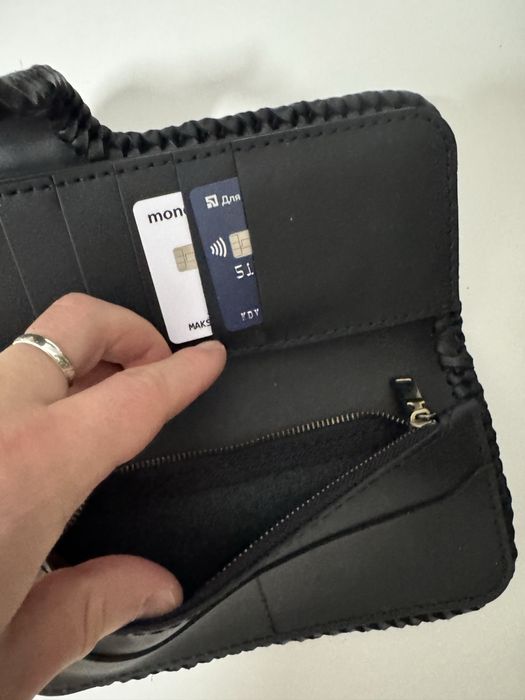 Клатч на кнопці з натуральної шкіри