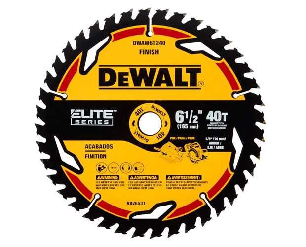 Диск 165/16 мм 40 зубів чистий різ по дереву Elite DeWALT DWAW61240