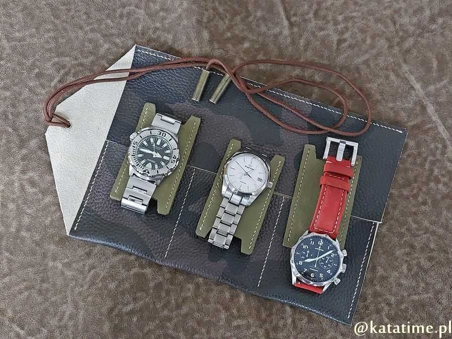 ETUI PODRÓŻNE roller bag na 3 zegarki IDEALNY PREZENT naturalna skóra