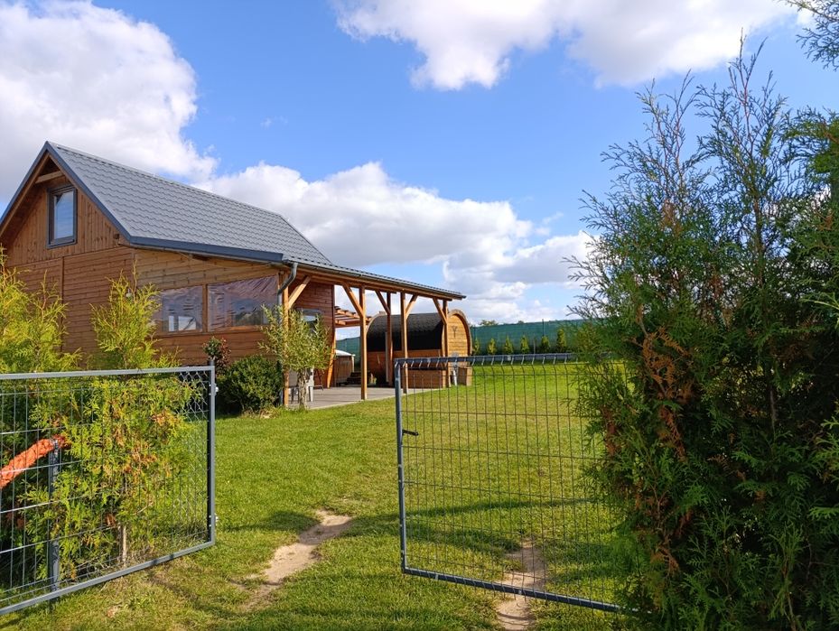 domek na Kaszubach kaszuby jacuzzi, balia, ogrodzony sauna beczka