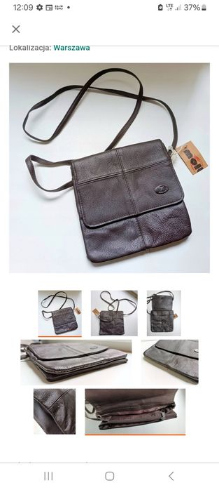 Molto markowa torebka damska listonoszka skóra