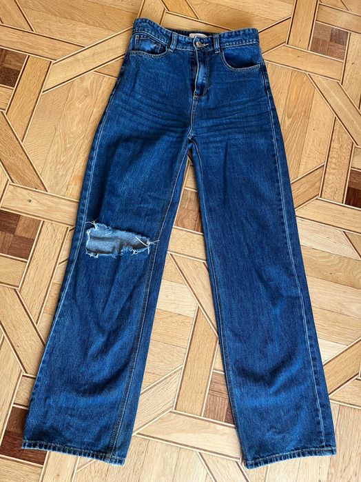 Джинси для дівочинки сині прямі широкі Mango розмір M, 160-170 см wide