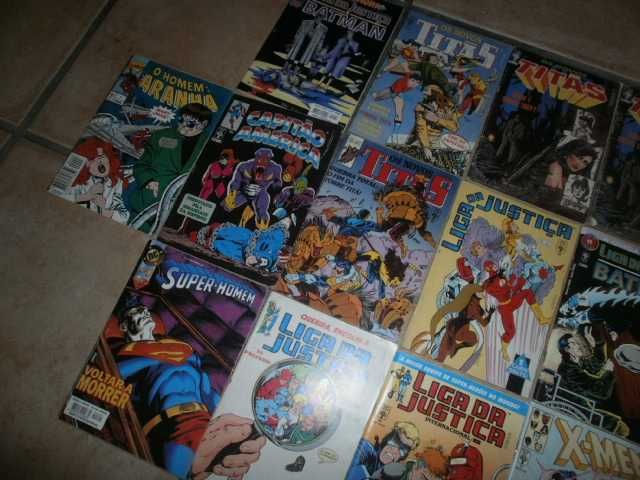 19 rev. bd-novos titãs,liga justiça, batman, cap. américa, super-homem