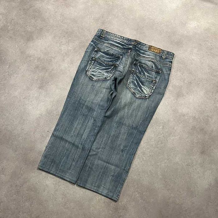 Vintage Szerokie Spodnie Y2K Rap Pocket Denim Pants Swag Trendy